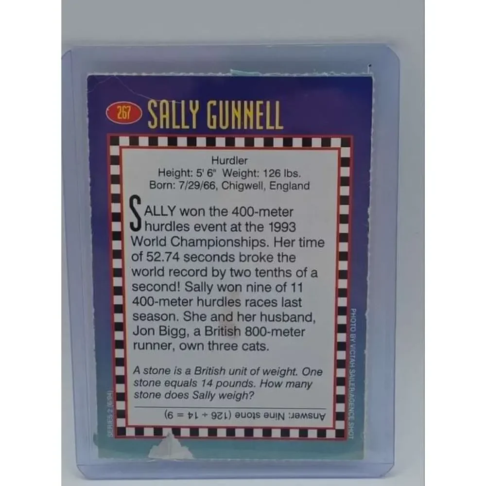 1994 Sports Illustrated for Kids #267 Sally Gunnell Card